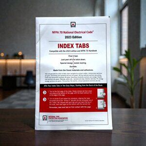 NFPA 70 2023, National Electrical Code (NEC) or Handbook Self-Adhesive Index Tab